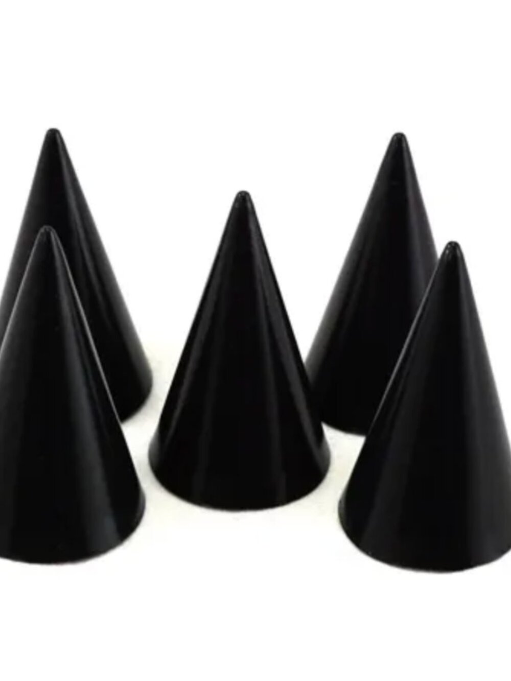 Ring Display Cones Set of 5 with Clear Storage Case Jewelry Display Organizer